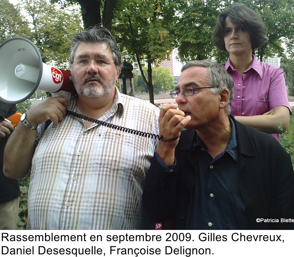 Rassemblement en septembre 2009. Gilles Chevreux, Daniel Desesquelle, Françoise Delignon.