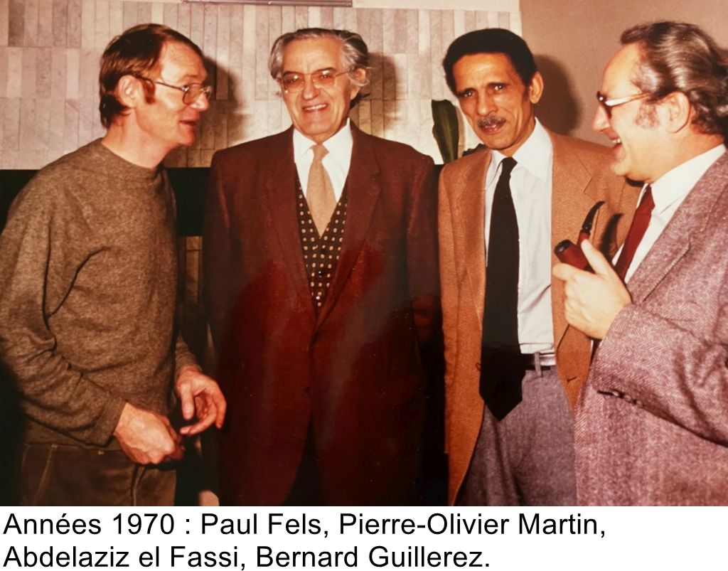 Années 1970 : Paul Fels, Pierre-Olivier Martin, Abdelaziz el Fassi, Bernard Guillerez.