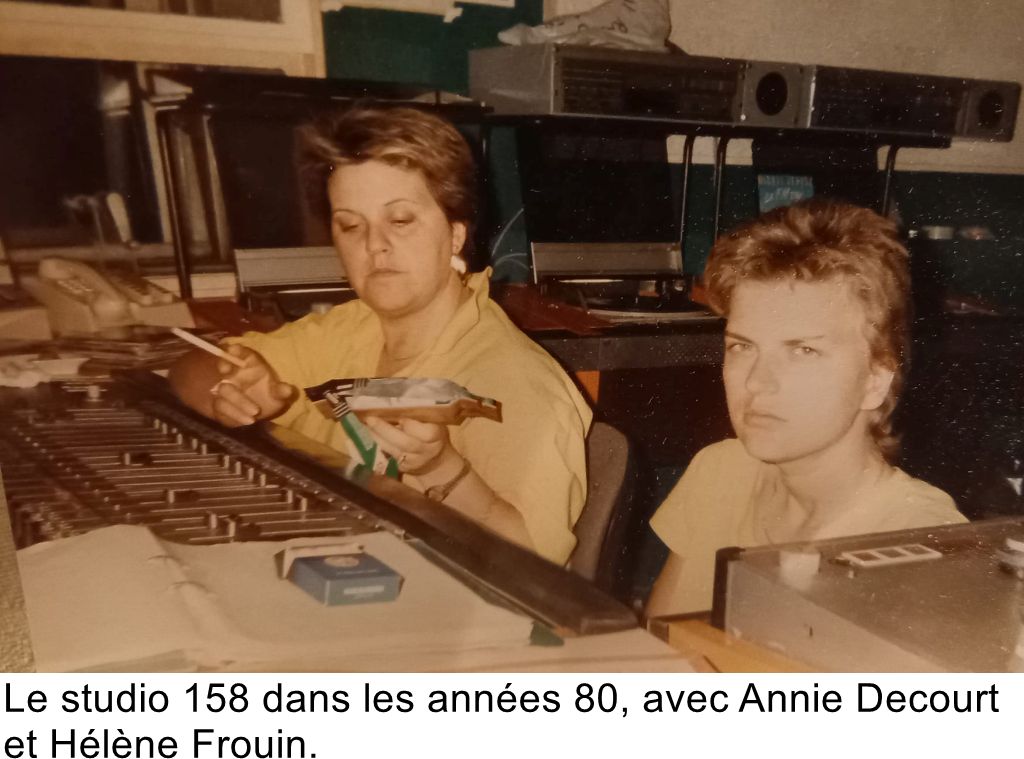 Le studio 158 dans les années 80, avec Annie Decourt et Hélène Frouin.