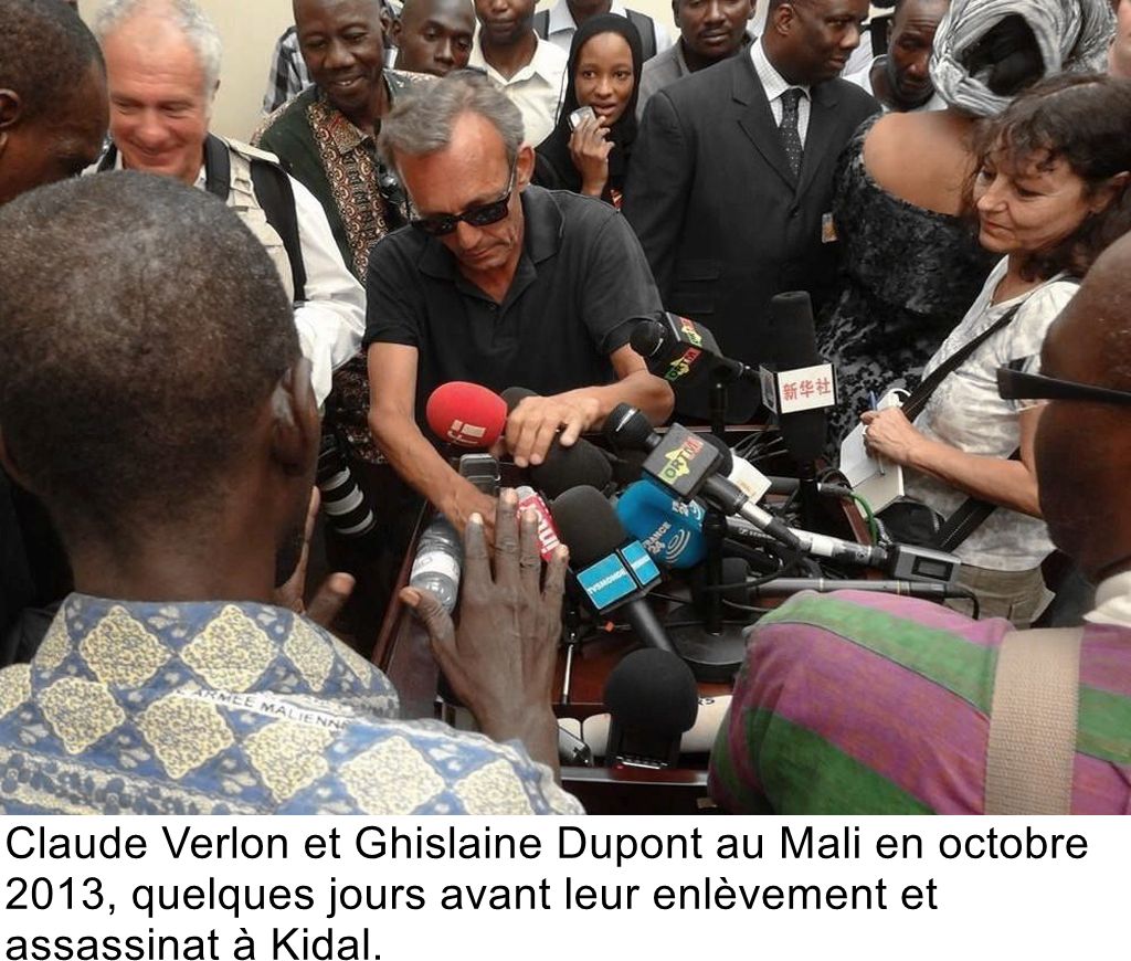 Claude Verlon et Ghislaine Dupont au Mali en octobre 2013, quelques jours avant leur enlèvement et assassinat à Kidal.