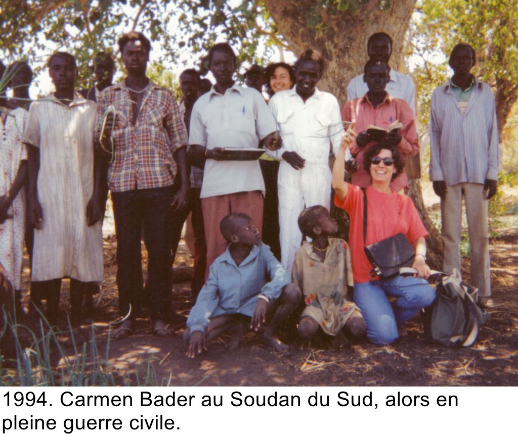 1994. Carmen Bader au Soudan du Sud, alors en pleine guerre civile.