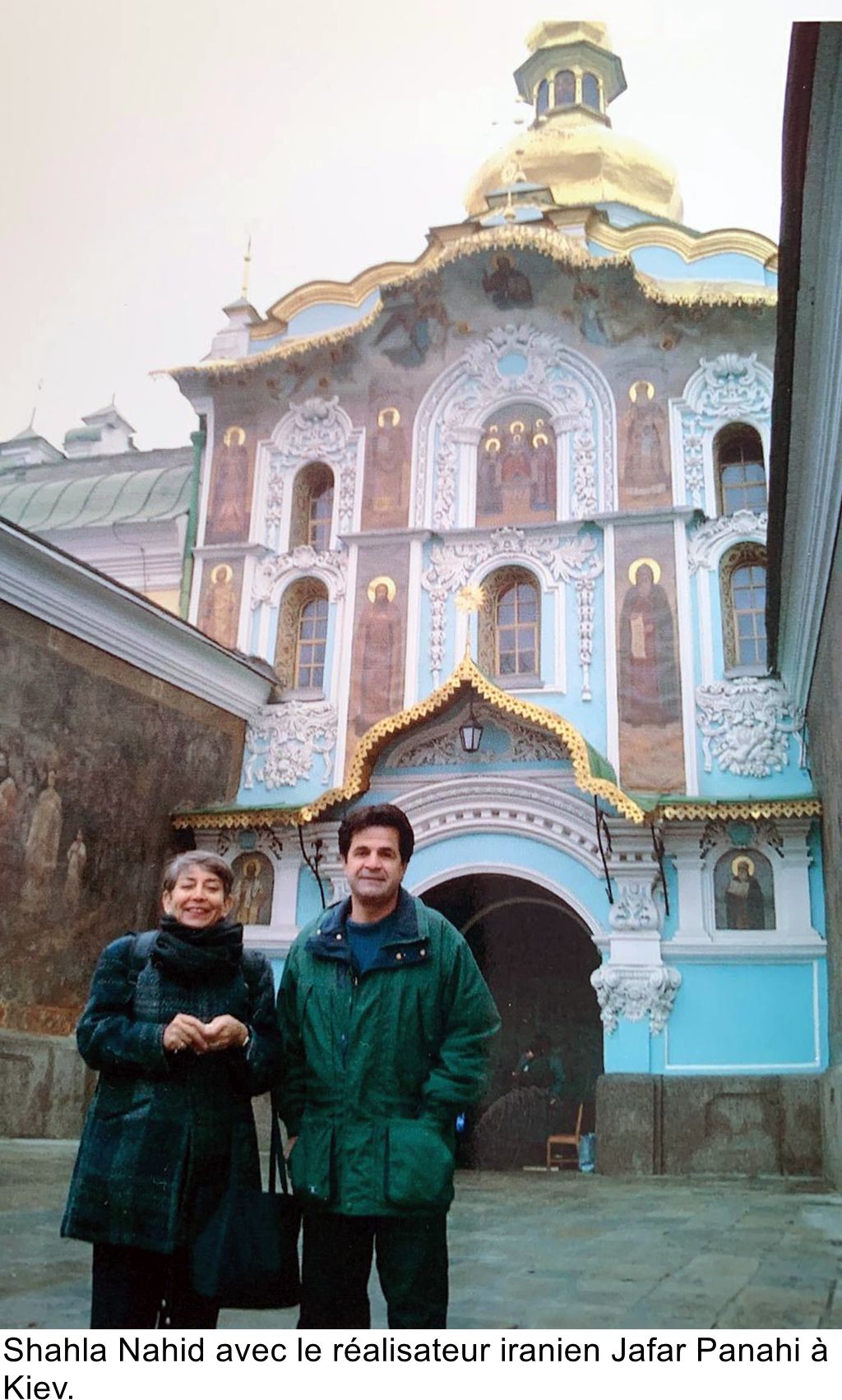 Shahla Nahid avec le réalisateur iranien Jafar Panahi à Kiev.
